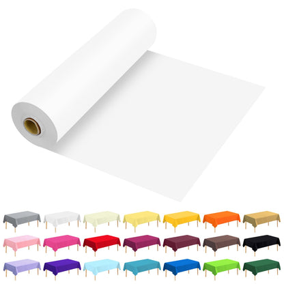 54 Inch X 300 Feet Plastic Table Cover Roll Premium Disposable Plastic Tablecloth for All Type/Shape Tables | Picnic, Party, Banquet, Birthdays, Weddings (Blue, 54 Inch X 300 Feet)