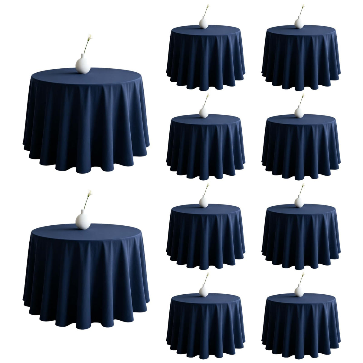 DRESSMAKER 2 Pack White Table Cloth Rectangle 60X102 Inch Fit 6FT Table