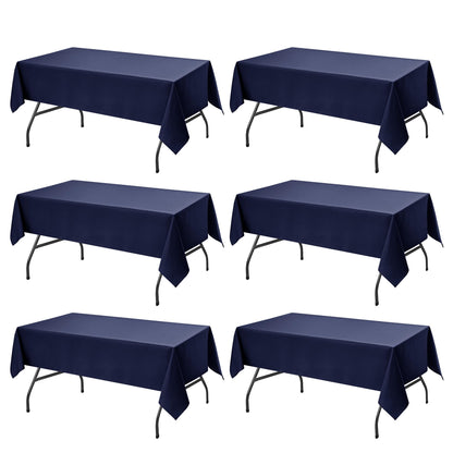10-Pack White Tablecloths for Rectangle Tables, 60 x 102 Inches