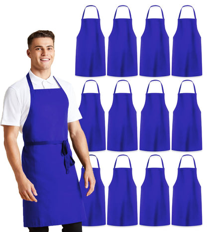 Avalon Kitchen Aprons for Men - 100% Polyester Chef Apron Women with Extra Long Ties - Cooking Aprons for Women & Mens Apron