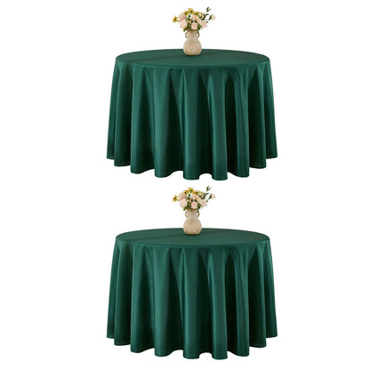 VidaFete 6 Pack 120inch Round Tablecloth Polyester Table Cloth, White