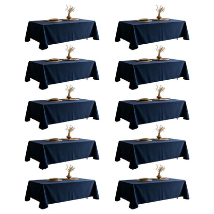 DRESSMAKER 2 Pack White Table Cloth Rectangle 60X102 Inch Fit 6FT Table