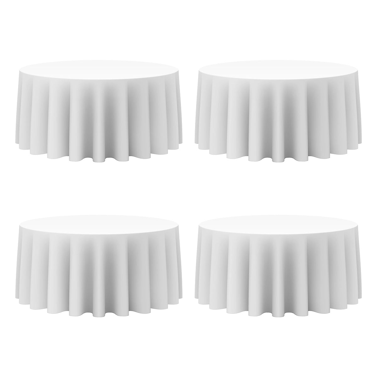 BRILLMAX 6 Pack Navy Blue Round Tablecloths 120 Inch for 60" Tables