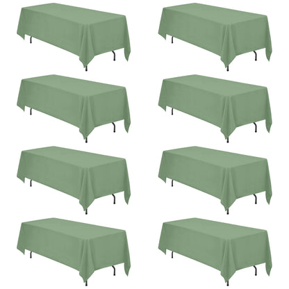 BRILLMAX 6 Pack Ivory Tablecloths 60x102 Inch for 6ft Rectangle Tables