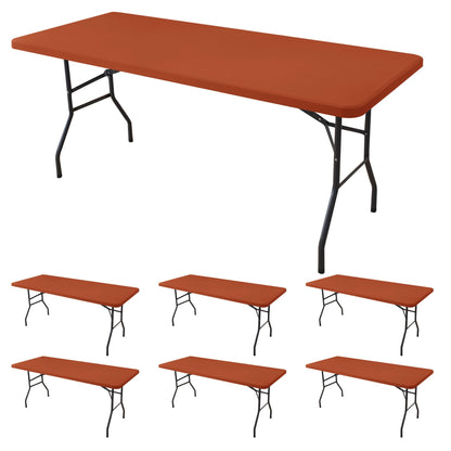 Fitted Tablecloth for 6 Foot Rectangle Tables-Black Picnic Table Covers