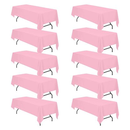 BRILLMAX 6 Pack Ivory Tablecloths 60x102 Inch for 6ft Rectangle Tables