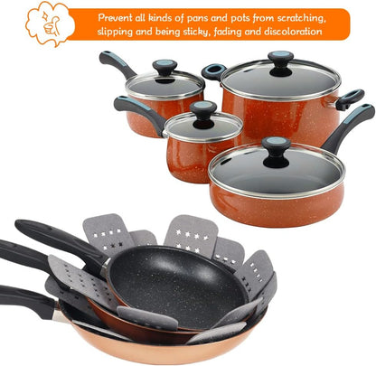 BYKITCHEN Felt Pot and Pan Protectors for Stacking, 3 Sizes, Separator Pads