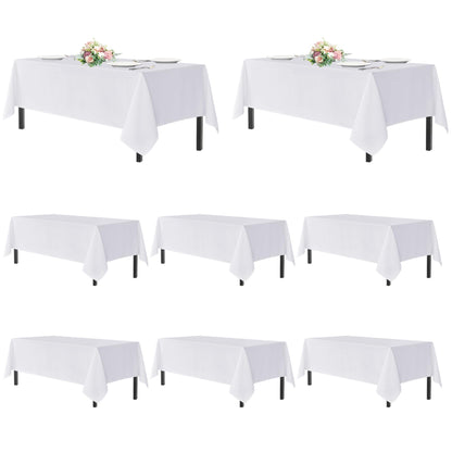 sancua 2 Pack Black Tablecloths 60x102 Inch for 6 Feet Rectangle Tables