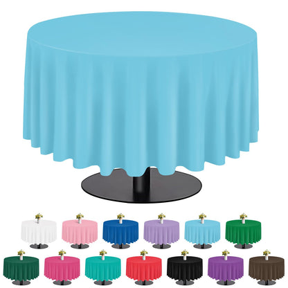 tujol Royal Blue 6 Pack Plastic Table Cloth 54" x 108", Disposable Tablecloths Rectangle Table Cover, Plastic Tablecloths for Parties
