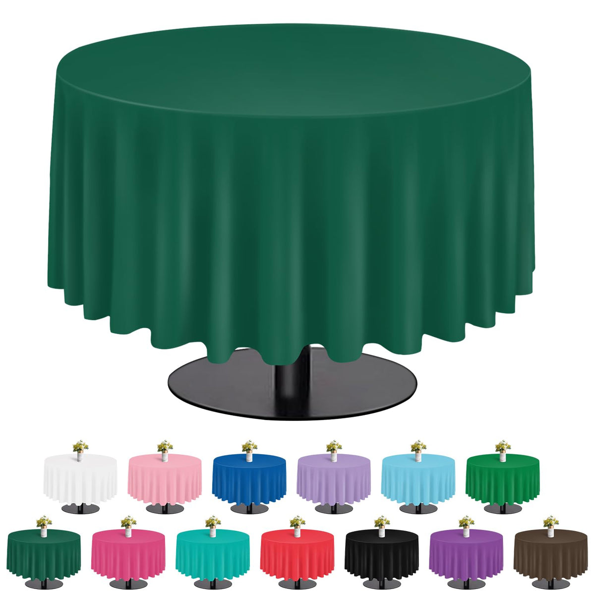 tujol Royal Blue 6 Pack Plastic Table Cloth 54" x 108", Disposable Tablecloths Rectangle Table Cover, Plastic Tablecloths for Parties