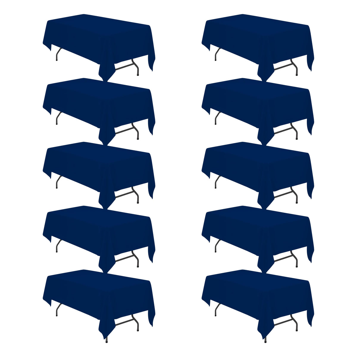 BRILLMAX 6 Pack Ivory Tablecloths 60x102 Inch for 6ft Rectangle Tables