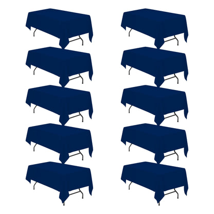 BRILLMAX 6 Pack Ivory Tablecloths 60x102 Inch for 6ft Rectangle Tables