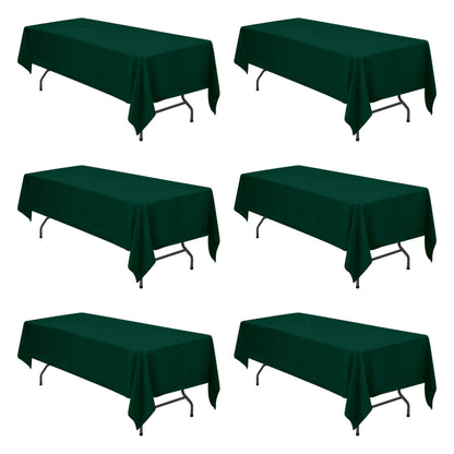 BRILLMAX 6 Pack Ivory Tablecloths 60x102 Inch for 6ft Rectangle Tables