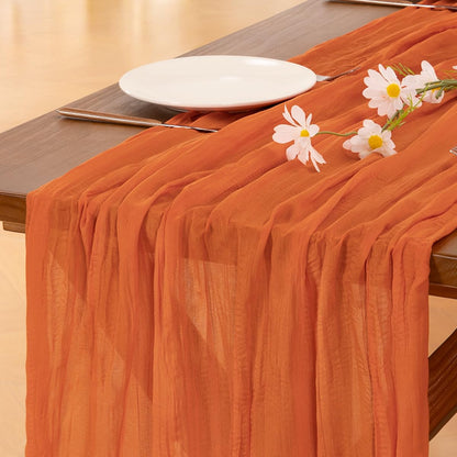 Pink Cheesecloth Table Runner Fall Boho Wedding Birthday Party Home Decor