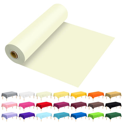 54 Inch X 300 Feet Plastic Table Cover Roll Premium Disposable Plastic Tablecloth for All Type/Shape Tables | Picnic, Party, Banquet, Birthdays, Weddings (Blue, 54 Inch X 300 Feet)