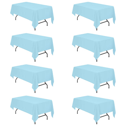 BRILLMAX 6 Pack Ivory Tablecloths 60x102 Inch for 6ft Rectangle Tables