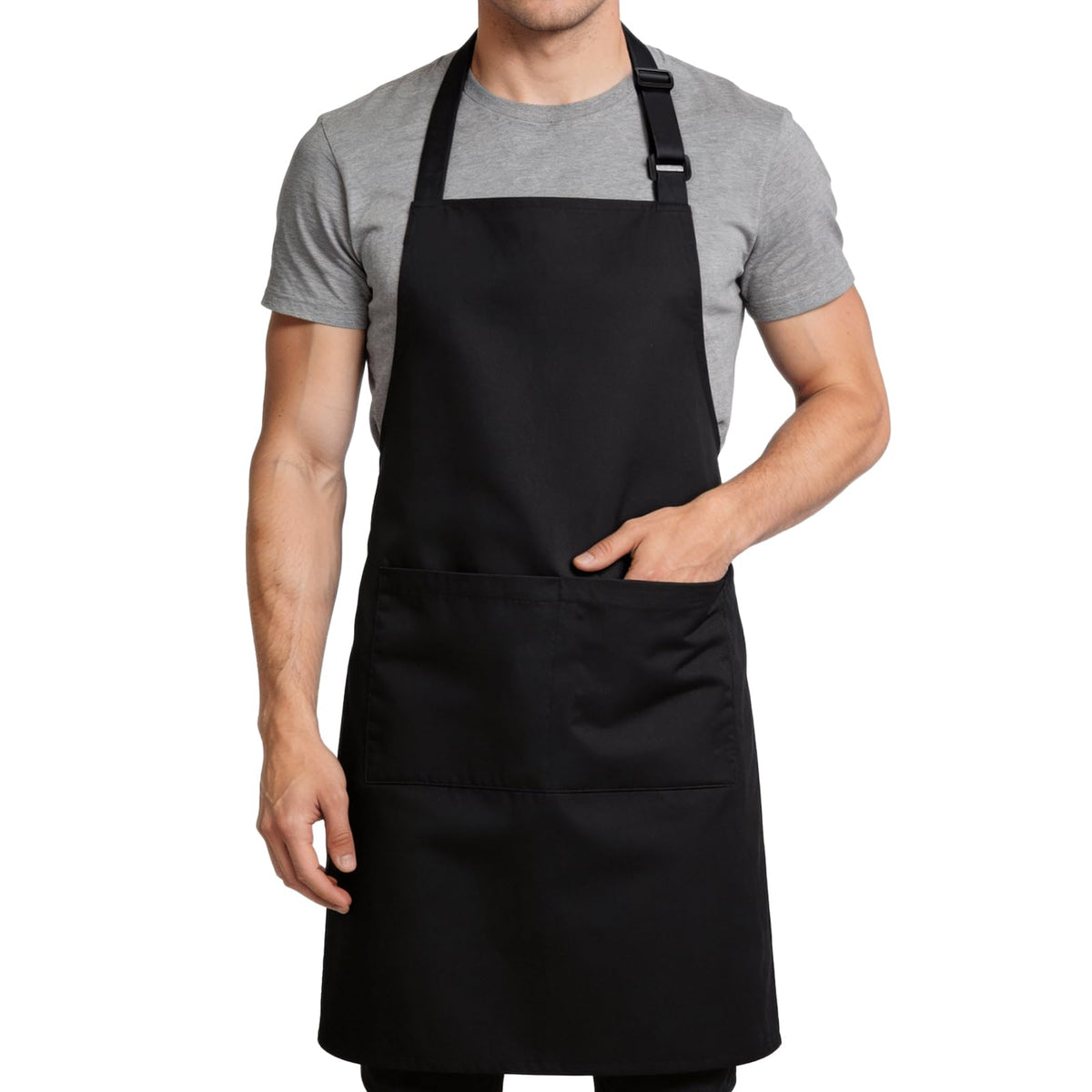 Large Chef Apron for Men and Women, Cooking Kitchen Aprons with 2 Large Pockets Water Oil Resistant