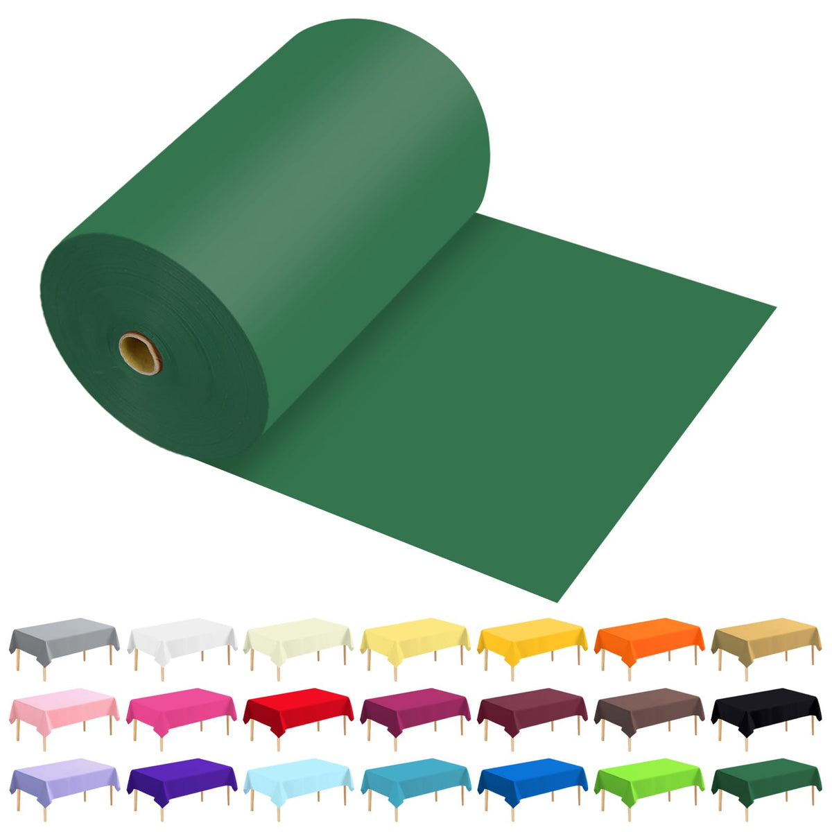 54 Inch X 300 Feet Plastic Table Cover Roll Premium Disposable Plastic Tablecloth for All Type/Shape Tables | Picnic, Party, Banquet, Birthdays, Weddings (Blue, 54 Inch X 300 Feet)