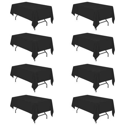 BRILLMAX 6 Pack Ivory Tablecloths 60x102 Inch for 6ft Rectangle Tables