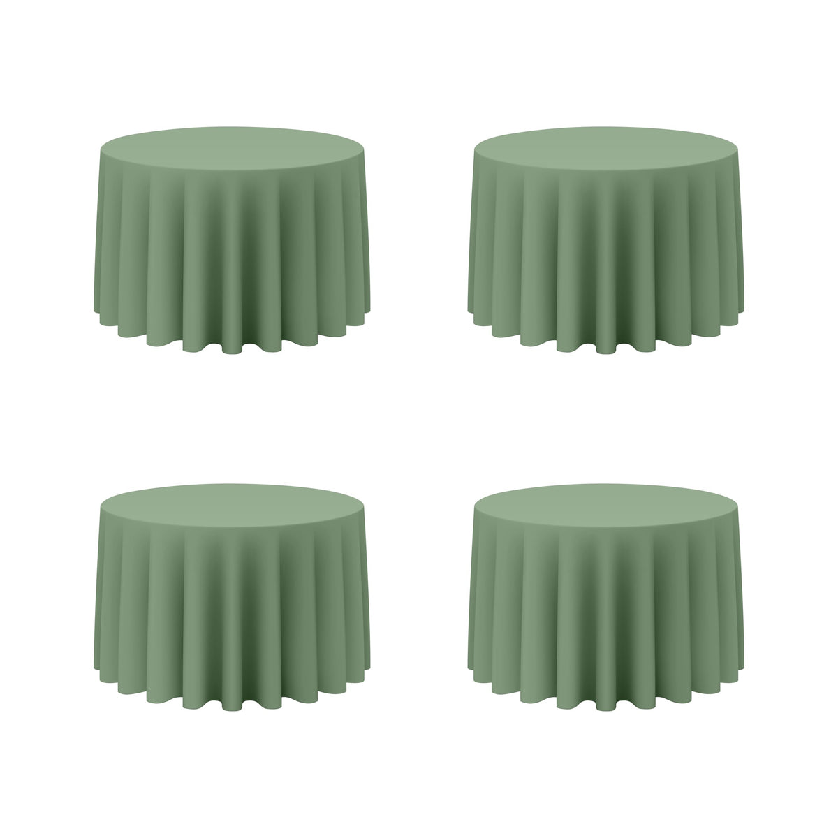 BRILLMAX 6 Pack Navy Blue Round Tablecloths 120 Inch for 60" Tables