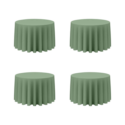 BRILLMAX 6 Pack Navy Blue Round Tablecloths 120 Inch for 60" Tables