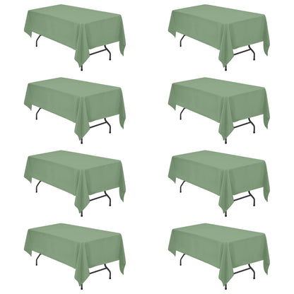 BRILLMAX 6 Pack Ivory Tablecloths 60x102 Inch for 6ft Rectangle Tables