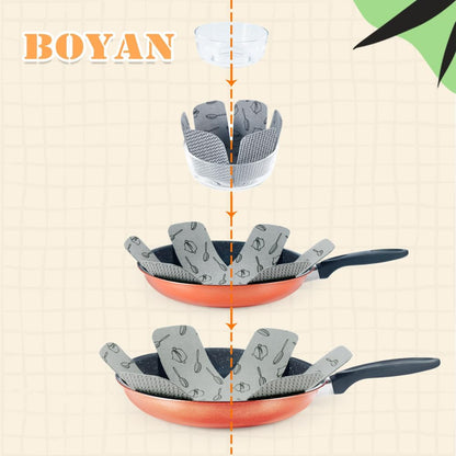 BOYAN Pot and Pan Protectors for Stacking, 12pcs & 3 Sizes, Separator Pads