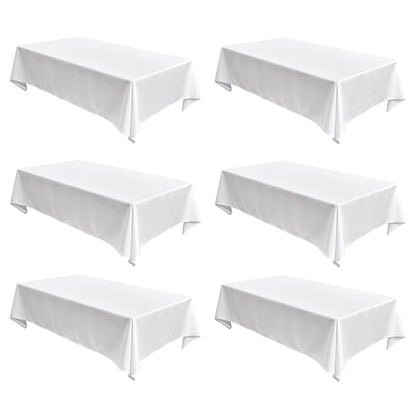 Fitable Nature Faux Linen Tablecloths Rectangle 60 x 84 Inch - 2 Pack Neutral Table Clothes for 4-6 Foot Tables, Wrinkle-Proof Faux Burlap Table Cover for Dining, Farmhouse, Outdoor Picnic, Camping