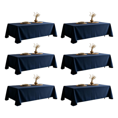 WIGENIUS 6 Pack White Table Cloth Rectangle 60X102 Inch Tablecloth Fit 6FT