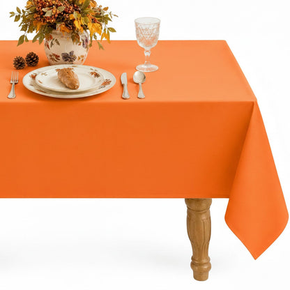 Softalker Rectangle Tablecloth, Waterproof Table Cloths Wrinkle Free Fabric Washable Polyester Table Cover for Dining Party Outdoor Camping Wedding - 60 x 84 inch, Black