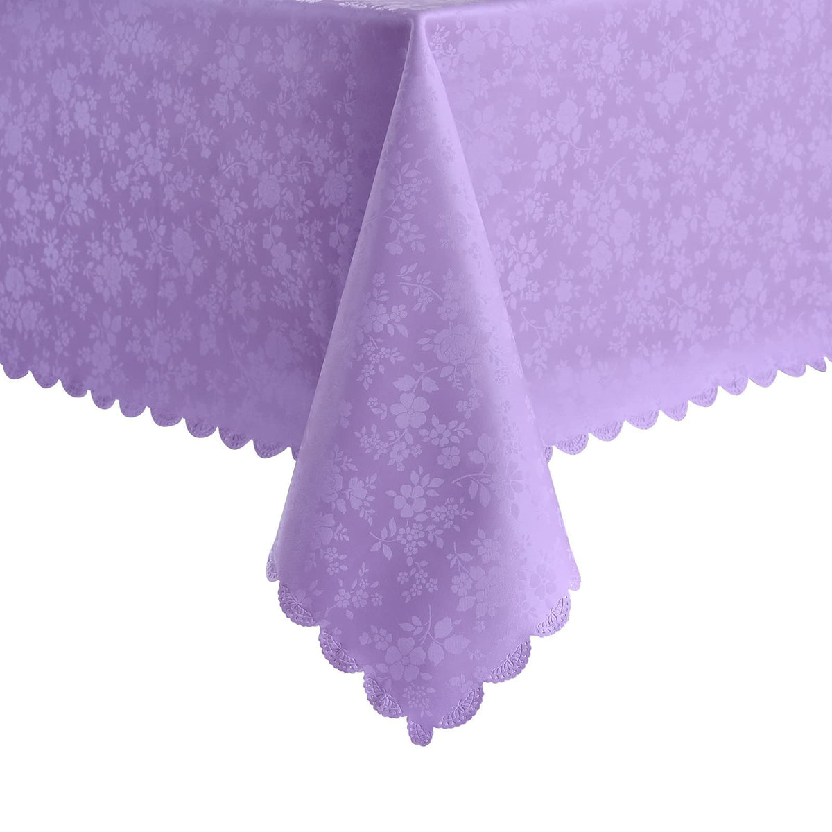 Romanstile Waterproof Vinyl Tablecloth Rectangle, 60 x 84 Inch, Rose Beige