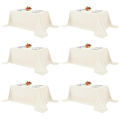 Fitable 6 Pack Black Tablecloths 70x120 Inch for 6-8 Ft Rectangle Tables