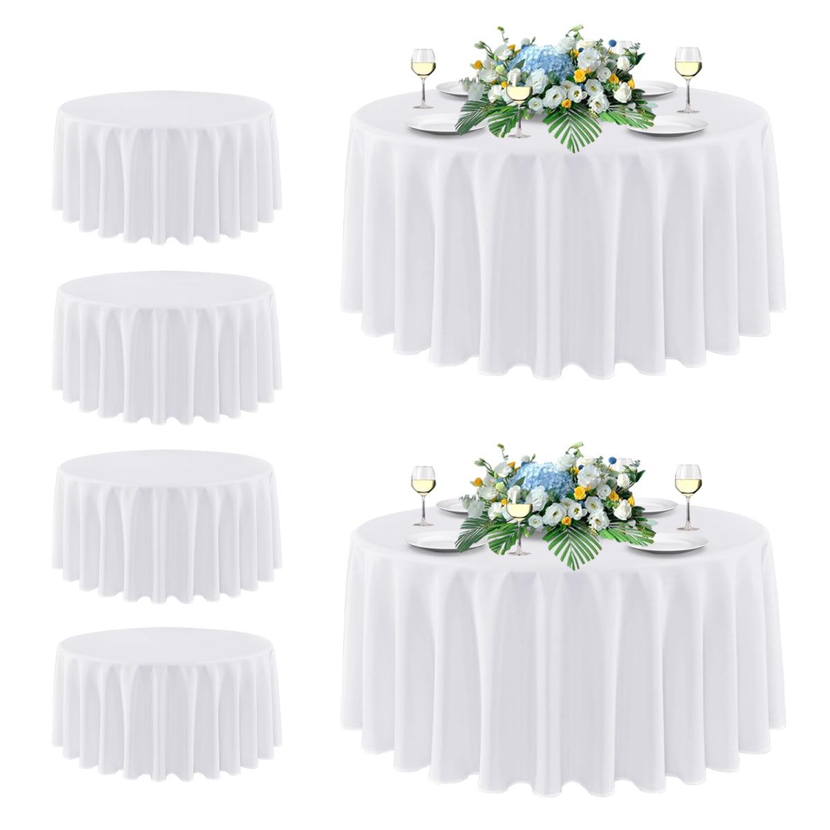 sancua 2 Pack Black Tablecloths 60x102 Inch for 6 Feet Rectangle Tables