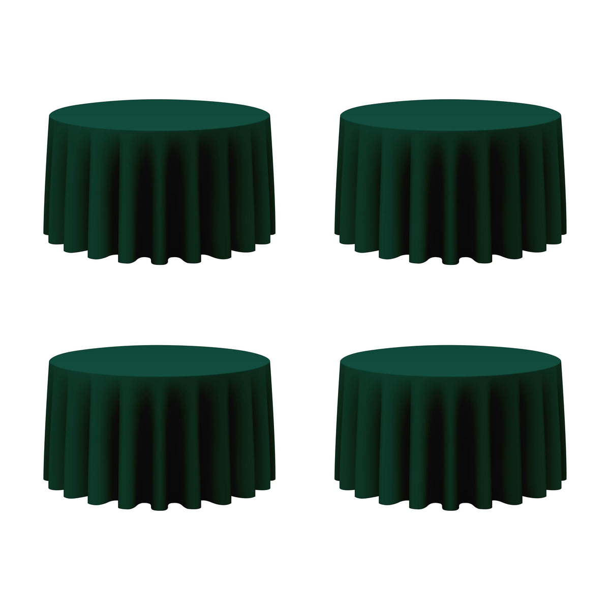 BRILLMAX 6 Pack Navy Blue Round Tablecloths 120 Inch for 60" Tables