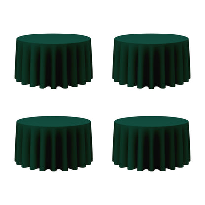 BRILLMAX 6 Pack Navy Blue Round Tablecloths 120 Inch for 60" Tables