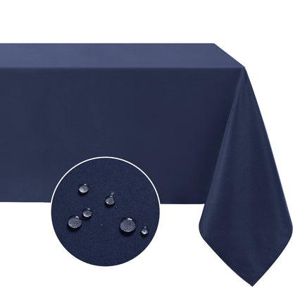 Softalker Rectangle Tablecloth, Waterproof Table Cloths Wrinkle Free Fabric Washable Polyester Table Cover for Dining Party Outdoor Camping Wedding - 60 x 84 inch, Black