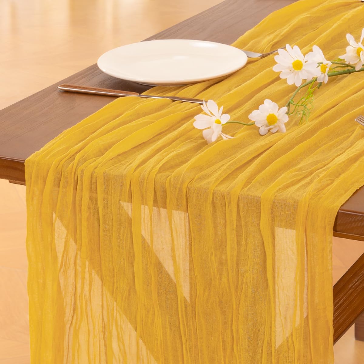 Pink Cheesecloth Table Runner Fall Boho Wedding Birthday Party Home Decor