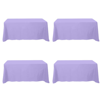 BRILLMAX 6 Pack Ivory Tablecloths 60x102 Inch for 6ft Rectangle Tables