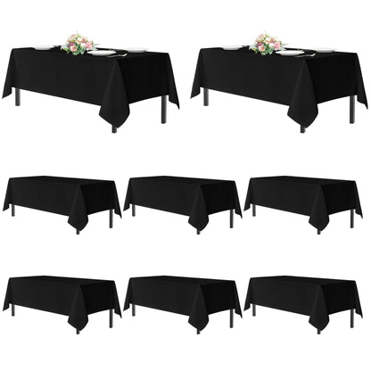 sancua Rectangle Tablecloth, 60 x 84 Inch, Black