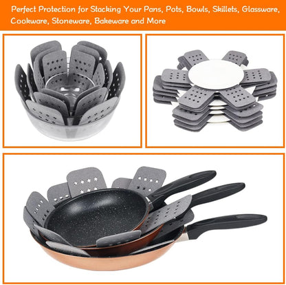 BYKITCHEN Felt Pot and Pan Protectors for Stacking, 3 Sizes, Separator Pads