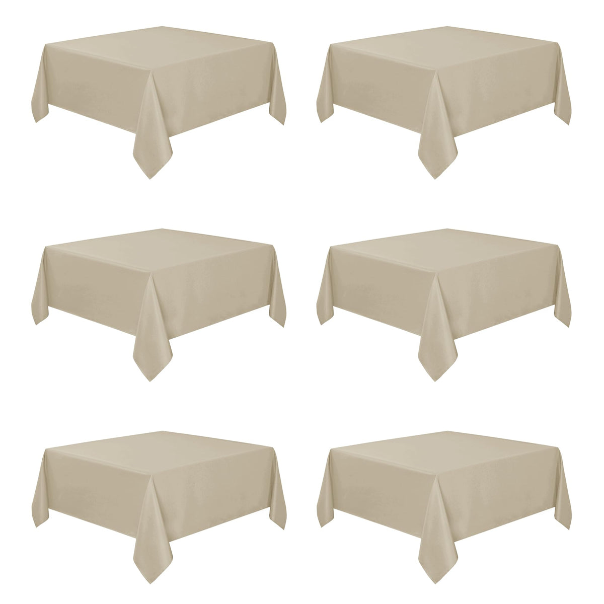 Fitable 6 Pack Black Tablecloths 70x120 Inch for 6-8 Ft Rectangle Tables
