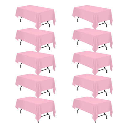 BRILLMAX 6 Pack Ivory Tablecloths 60x102 Inch for 6ft Rectangle Tables