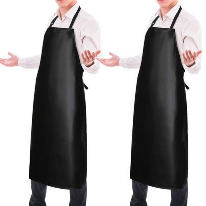 Waterproof Rubber Apron Adjustable Dishwasher Apron - Heavy Duty Work Apron