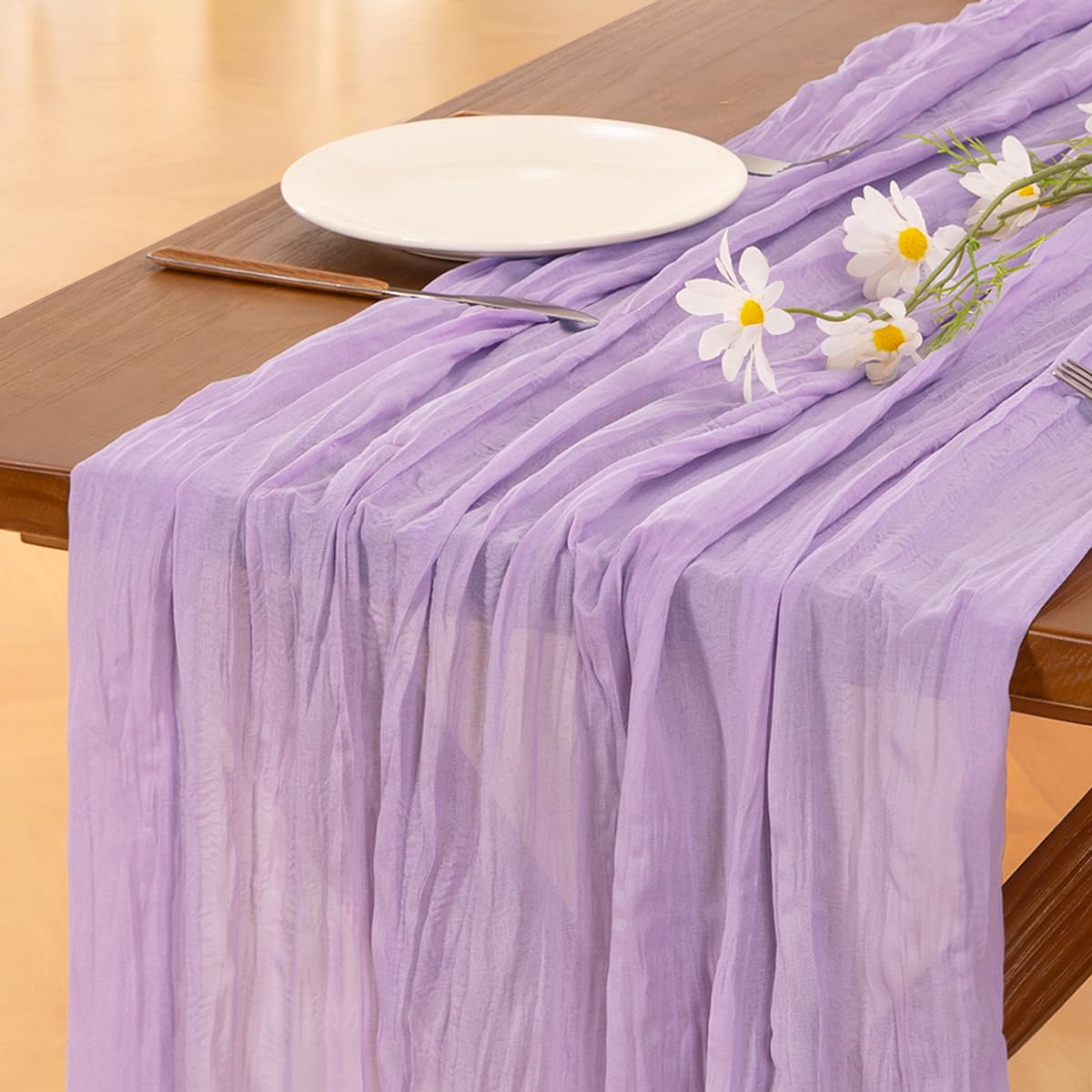 Pink Cheesecloth Table Runner Fall Boho Wedding Birthday Party Home Decor