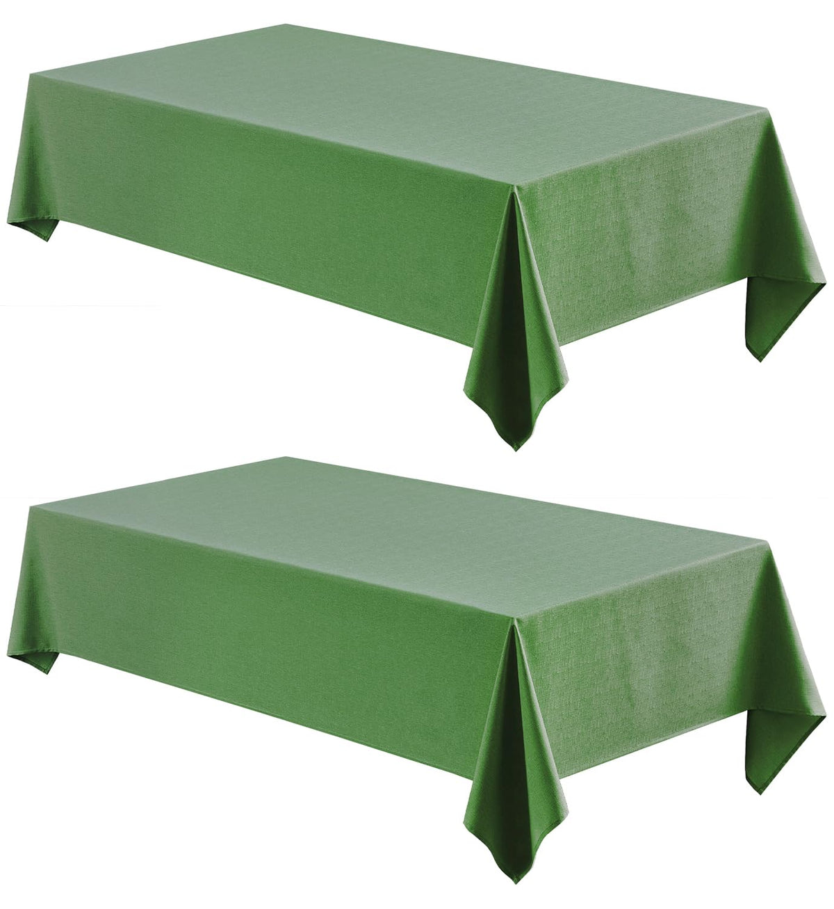 Veblandy Rectangle Tablecloth Linen Textured Waterproof & Stain Resistant Table Cloth Wrinkle Free Decorative Fabric Farmhouse Table Cover for Dining/Party/Buffet/Wedding, 60 x 104 Inch, Sage Green