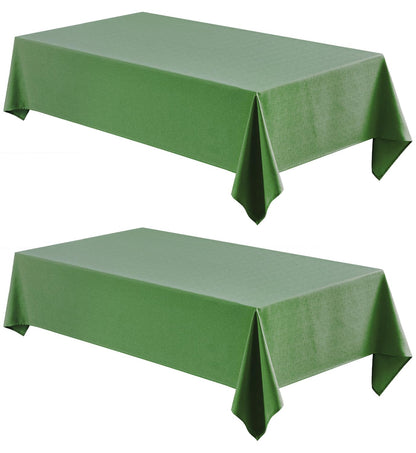 Veblandy Rectangle Tablecloth Linen Textured Waterproof & Stain Resistant Table Cloth Wrinkle Free Decorative Fabric Farmhouse Table Cover for Dining/Party/Buffet/Wedding, 60 x 104 Inch, Sage Green