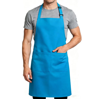 Large Chef Apron for Men and Women, Cooking Kitchen Aprons with 2 Large Pockets Water Oil Resistant
