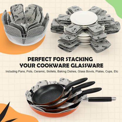 BOYAN Pot and Pan Protectors for Stacking, 12pcs & 3 Sizes, Separator Pads