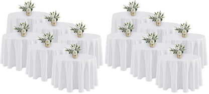 Fitable 6 Pack Black Tablecloths 70x120 Inch for 6-8 Ft Rectangle Tables