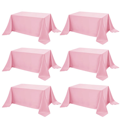 10-Pack White Tablecloths for Rectangle Tables, 60 x 102 Inches